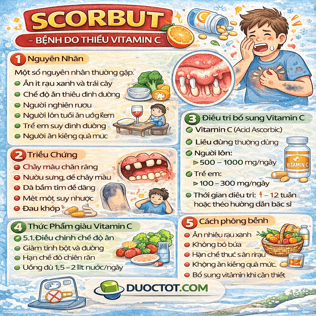 BỆNH SCORBUT (THIẾU VITAMIN C)